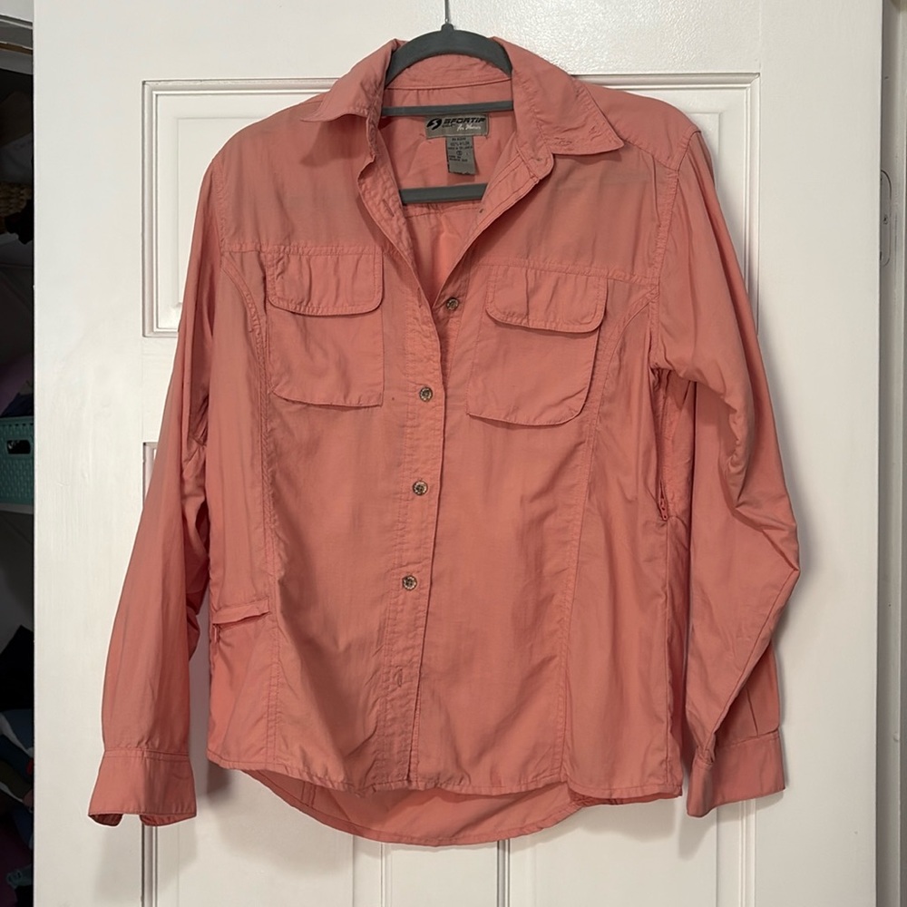 Sportif USA Coral Button-Up Shirt – Size S